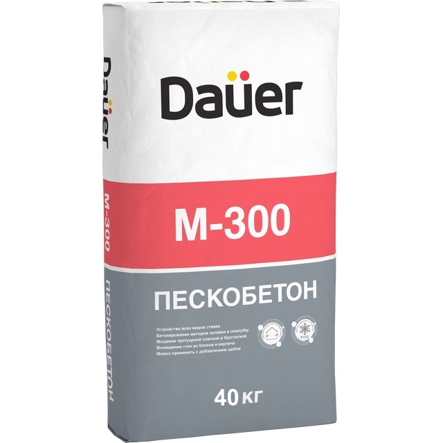 Пескобетон Dauer песок крупная фракция М300 40кг