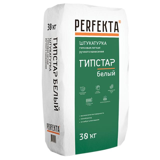 Штукатурка гипсовая Perfekta Гипстар Белая белый 30кг